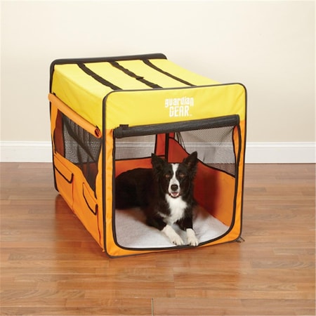 Pamperedpets Collapsible Crate Lrg Org/Yellow S PA2632661